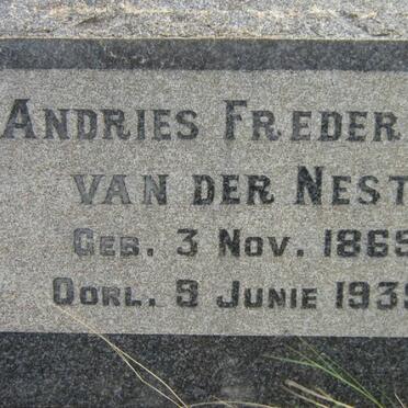 NEST Andries Frederick, van der 1869-1939