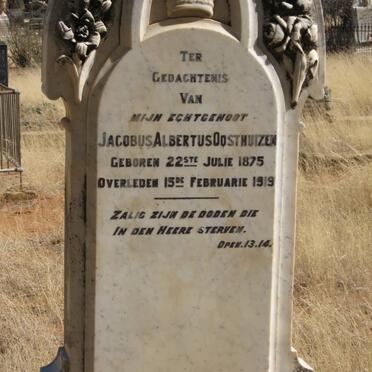 OOSTHUIZEN Jacobus Albertus 1875-1919