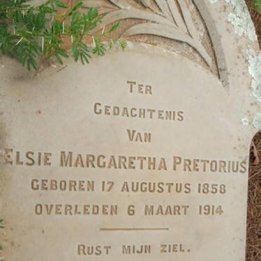 PRETORIUS Elsie Margaretha 1858-1914