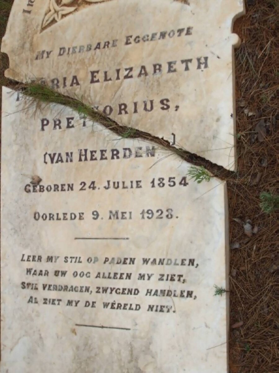 PRETORIUS Maria Elizabeth nee VAN HEERDEN 1854-1928