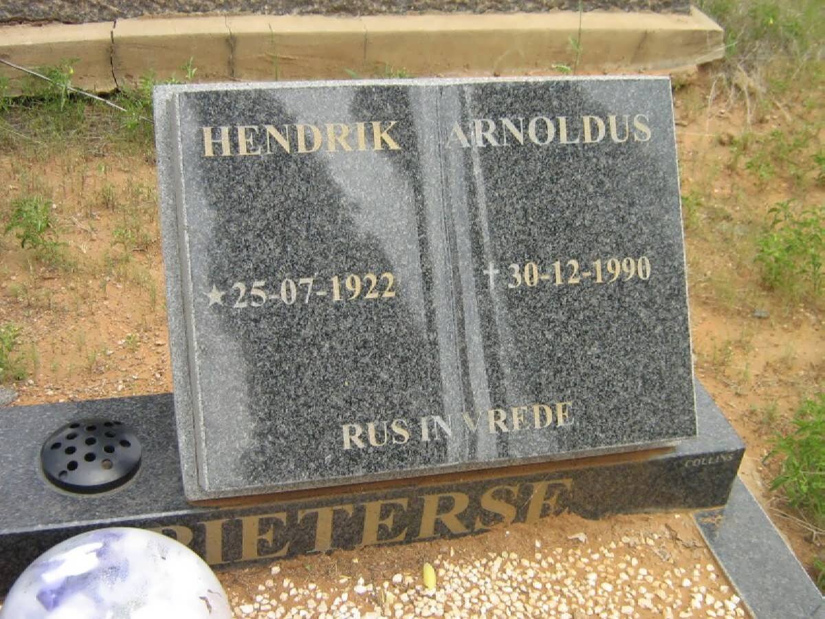 PIETERSE Hendrik Arnoldus 1922-1990