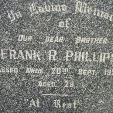 PHILLIPS Frank R.  -193? :: PHILLIPS Norman 1897-1975