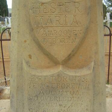 ROOYEN Hester Maria, van nee PRETORIUS 1876-