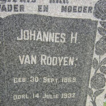 ROOYEN Johannes H., van 1869-1932 &amp; Elizabeth J.A. 1875-1958