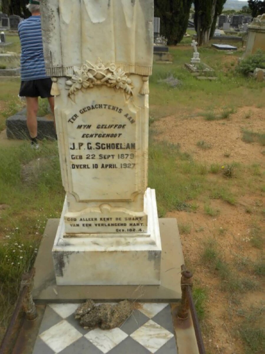 SCHOEMAN J.P.G. 1879-1927