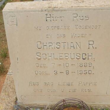 SCHLEBUSCH Christian R. 1889-1950