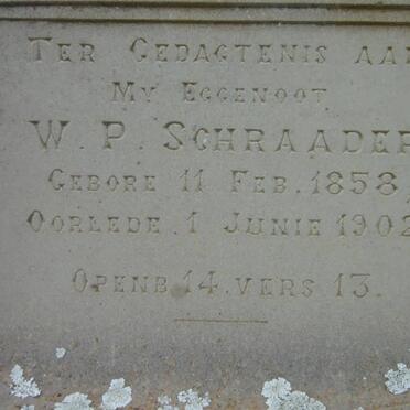 SCHRAADER W.P. 1858-1902