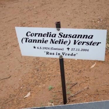 VERSTER Cornelia Susanna nee COETZEE 1924-2004