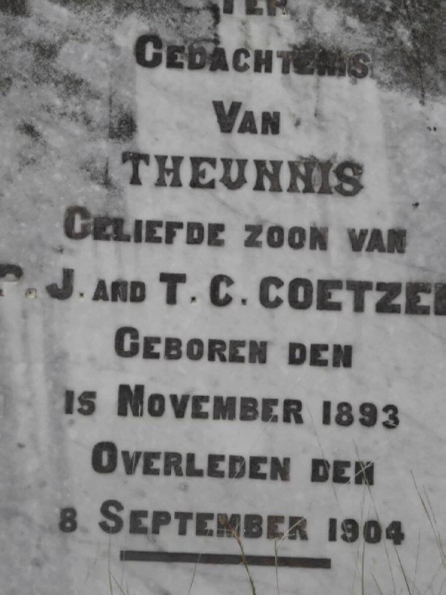 ?? COETZE.. Theunnis 1893-1904