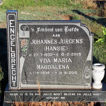 ENGELBRECHT Johannes Jurgens 1932-2005 &amp; Yda Maria Magdalena 1938-2015