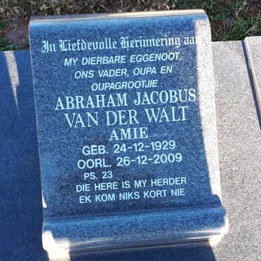 WALT Abraham Jacobus, van der 1929-2009