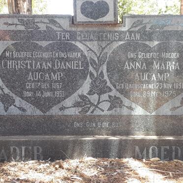 AUCAMP Christiaan Daniel 1867-1953 &amp; Anna Maria LABUSCAGNE 1891-1975