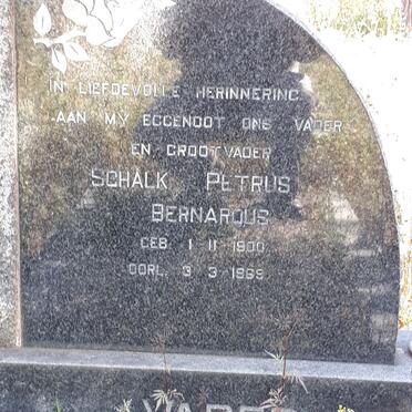 BUYS Schalk Petrus Bernardus 1900-1969