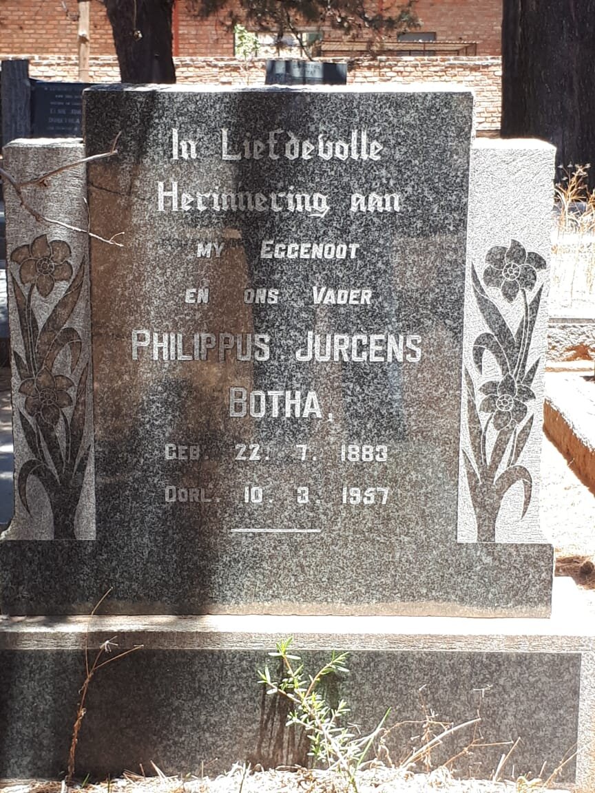 BOTHA Philippus Jurgens 1883-1957