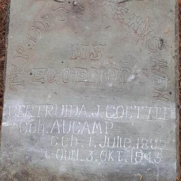 COETZEE Gertruida J. nee AUCAMP 1892-1945
