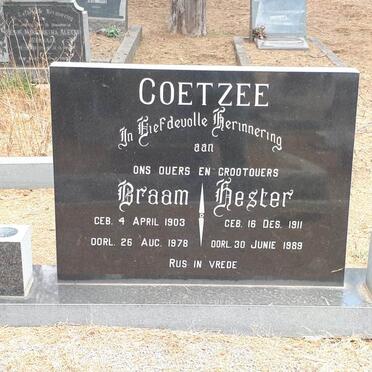 COETZEE Braam 1903-1978 &amp; Hester 1911-1989