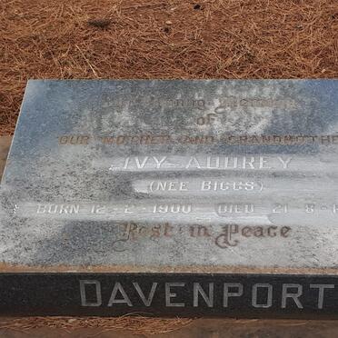 DAVENPORT Ivy Audrey nee BIGGS 1900-1997