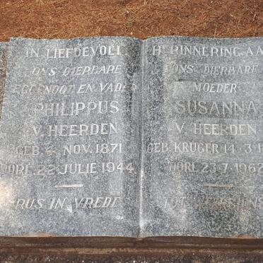 HEERDEN Philippus, v. 1871-1944 &amp; Susanna KRUGER 1877-1962