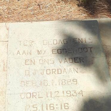 JORDAAN D.J. 1889-1934