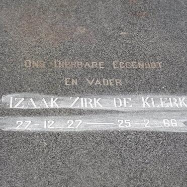 KLERK Izaak Zirk, de 1927-1966