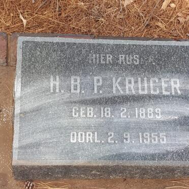 KRUGER H.B.P. 1889-1955