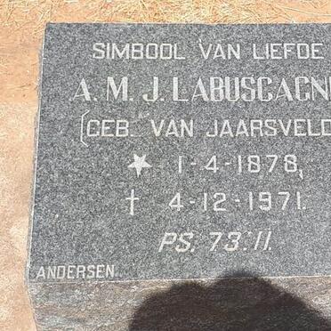 LABUSCAGNE A.M.J. nee VAN JAARSVELD 1878-1971