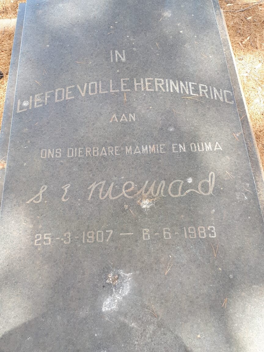 NIEMAND S.E. 1907-1983