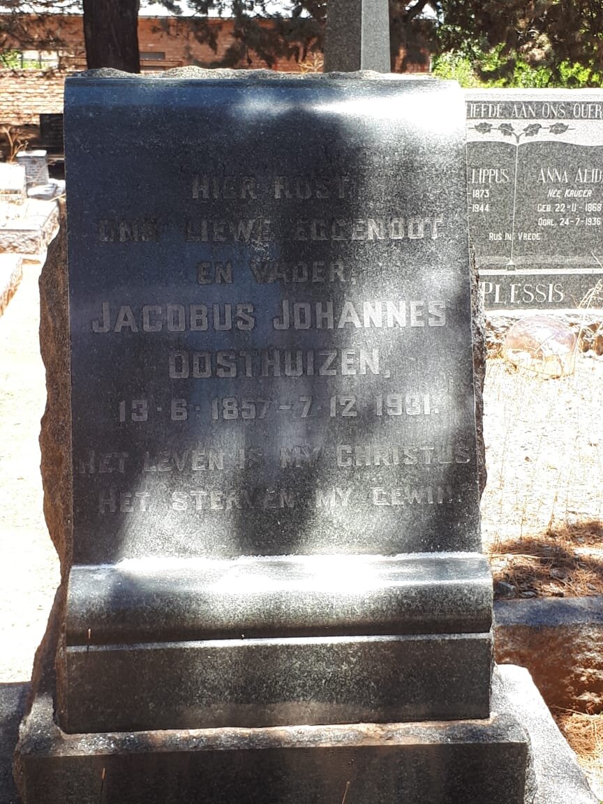 OOSTHUIZEN Jacobus Johannes 1857-1931