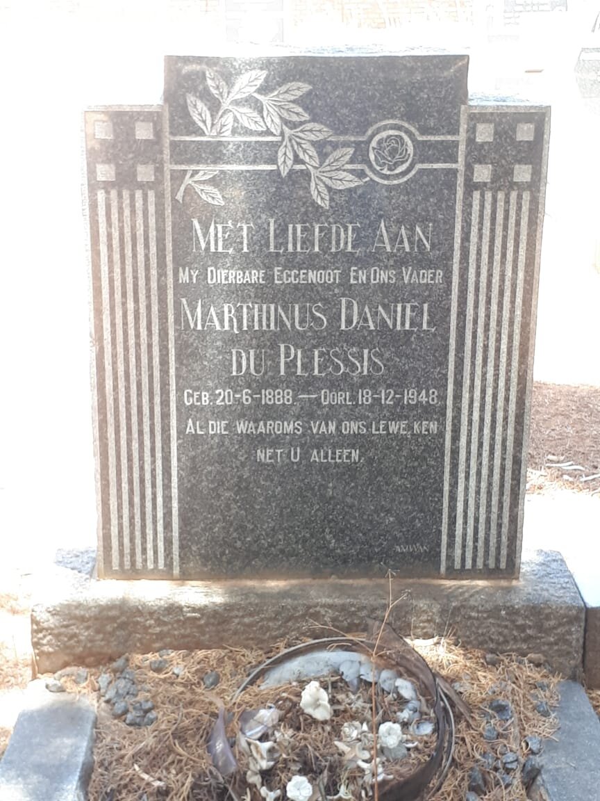 PLESSIS Marthinus Daniel, du 1888-1948