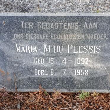 PLESSIS Maria M., du 1892-1958