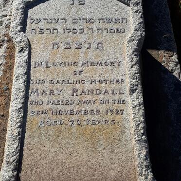 RANDALL Mary -1927