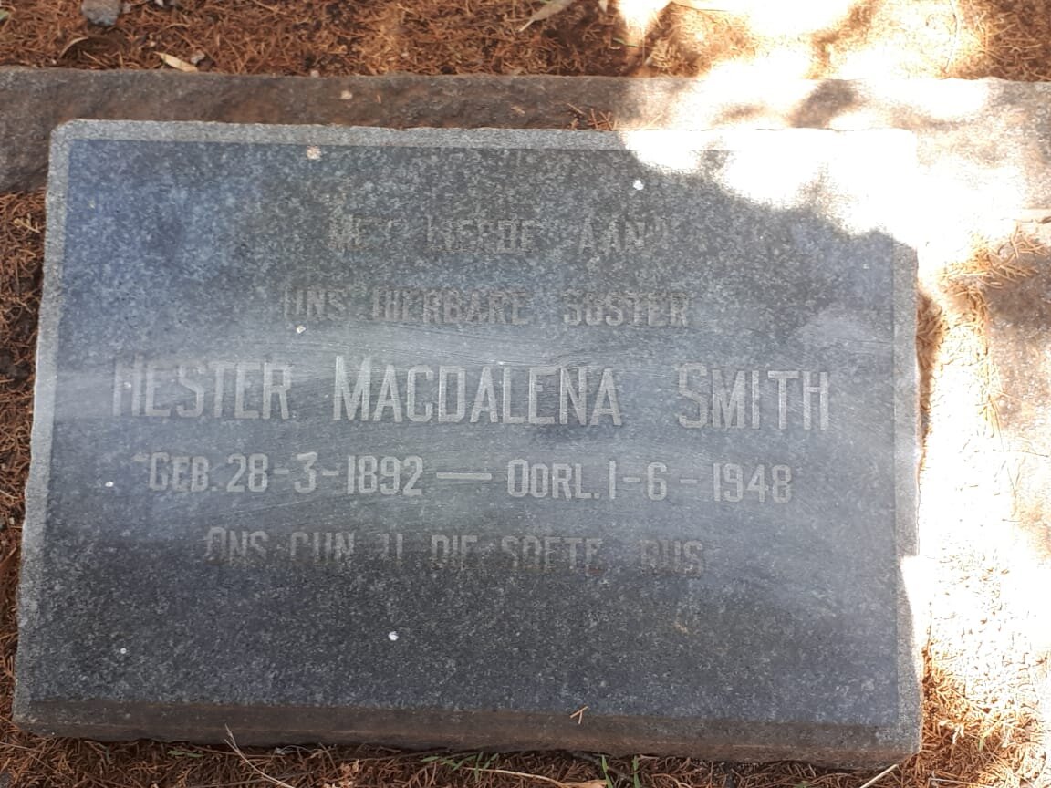 SMITH Hester Magdalena 1892-1948