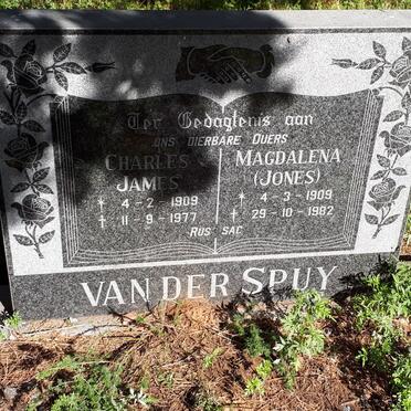 SPUY Charles James, van der 1909-1977 &amp; Magdalena JONES 1909-1982