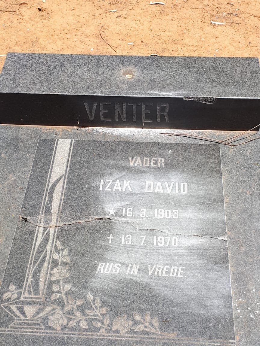 VENTER Izak David 1903-1970