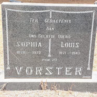 VORSTER Louis 1871-1943 &amp; Sophia 1878-1972