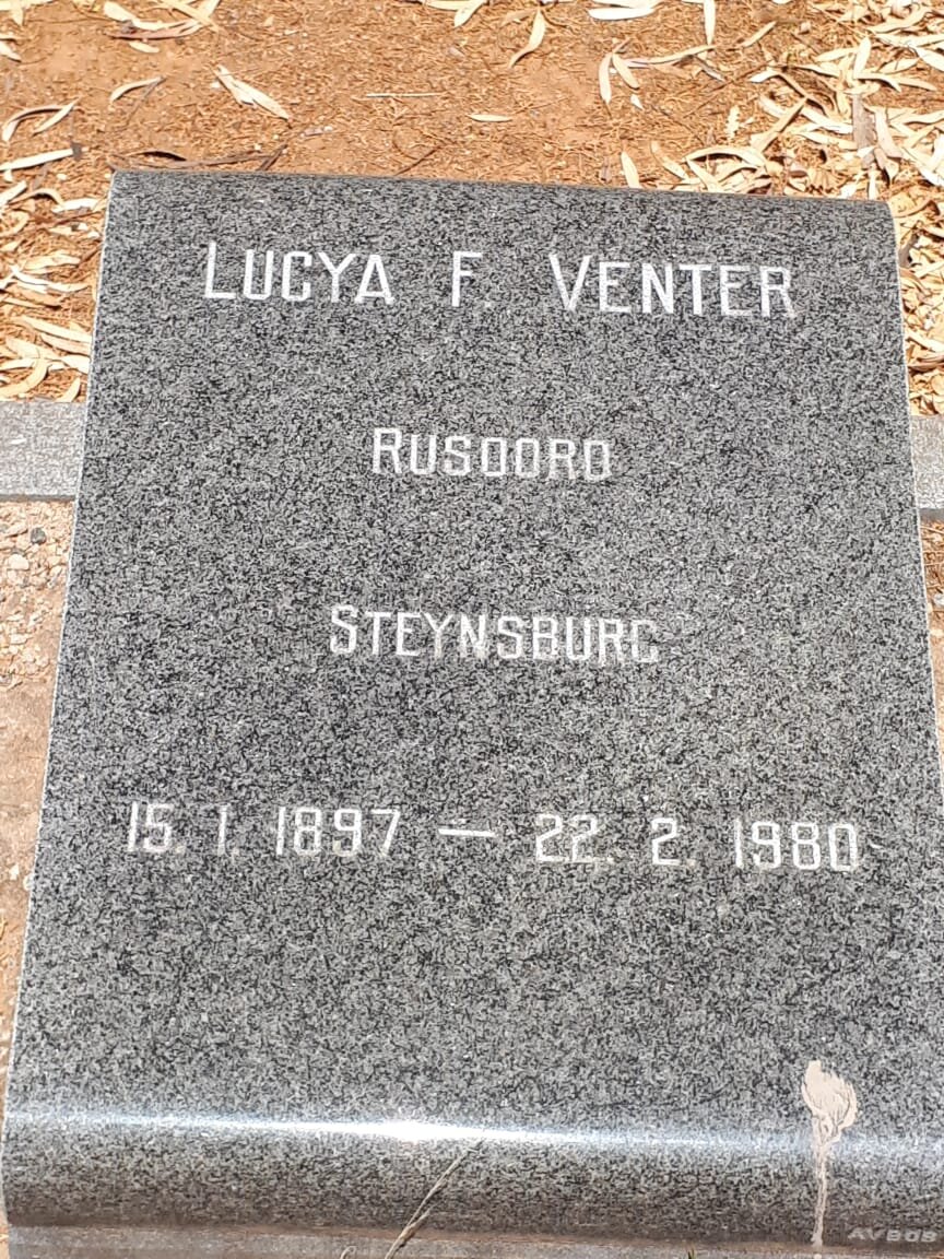 VENTER Lucya F. 1897-1980