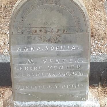 VENTER Anna Sophia M. nee VENTER 1861-1943