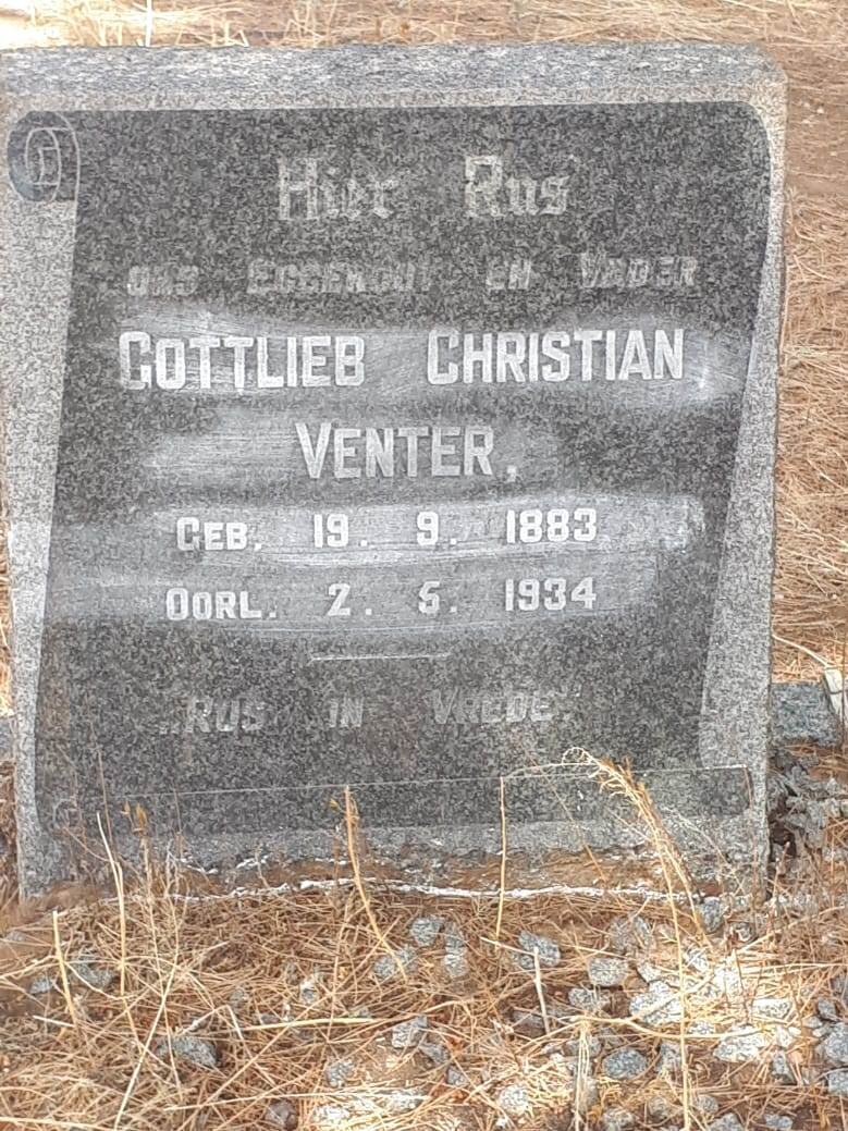 VENTER Gottlieb Christian 1883-1934