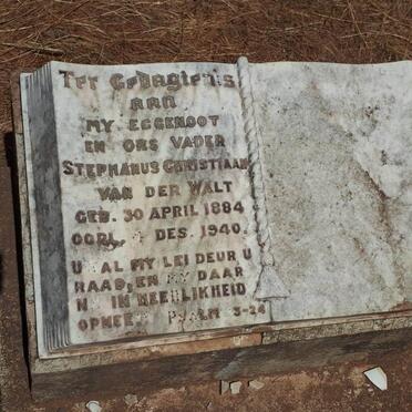 WALT Stephanus Christiaan, van der 1884-1940