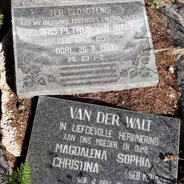WALT Floris Petrus, van der 1898-1969 &amp; Magdalena Sophia Christina KRUGER 1907-1999