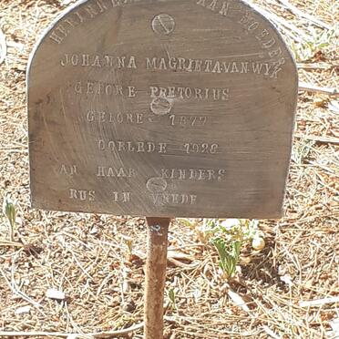 WYK Johanna Magrieta, van nee PRETORIUS 1877-1928