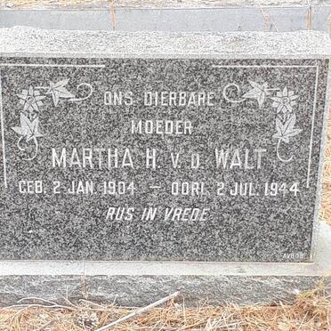 WALT Martha H., v.d. 1904-1944