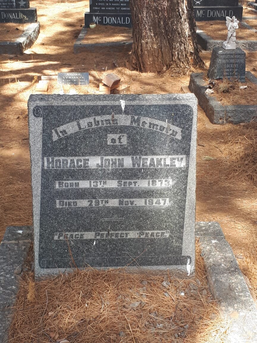 WEAKLEY Horace John 1873-1947