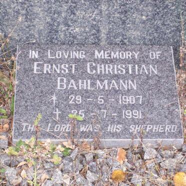 BAHLMANN Ernst Christian 1907-1991