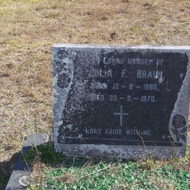 BRAUN Julia F. 1885-1970