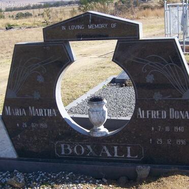 BOXALL Maria Martha 1918-   :: BOXALL Alfred Donald 1940-1996
