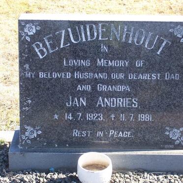 BEZUIDENHOUT Jan Andries 1923-1981