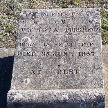 DURRHEIM Victor A. 1919-1957