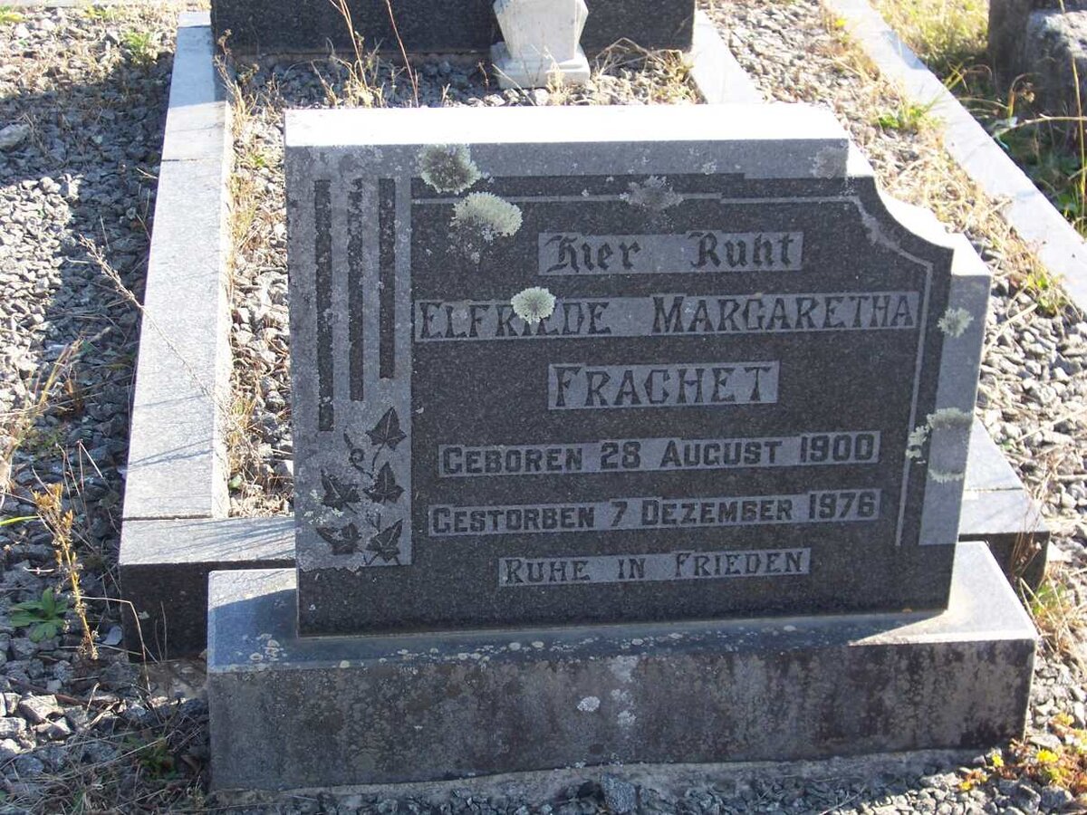 FRACHET Elfriede Margretha 1900-1976