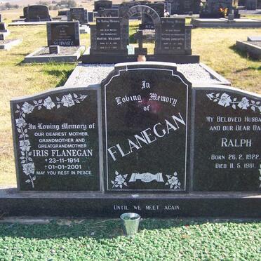 FLANEGAN Ralph 1922-1981 &amp; Iris 1914-2001